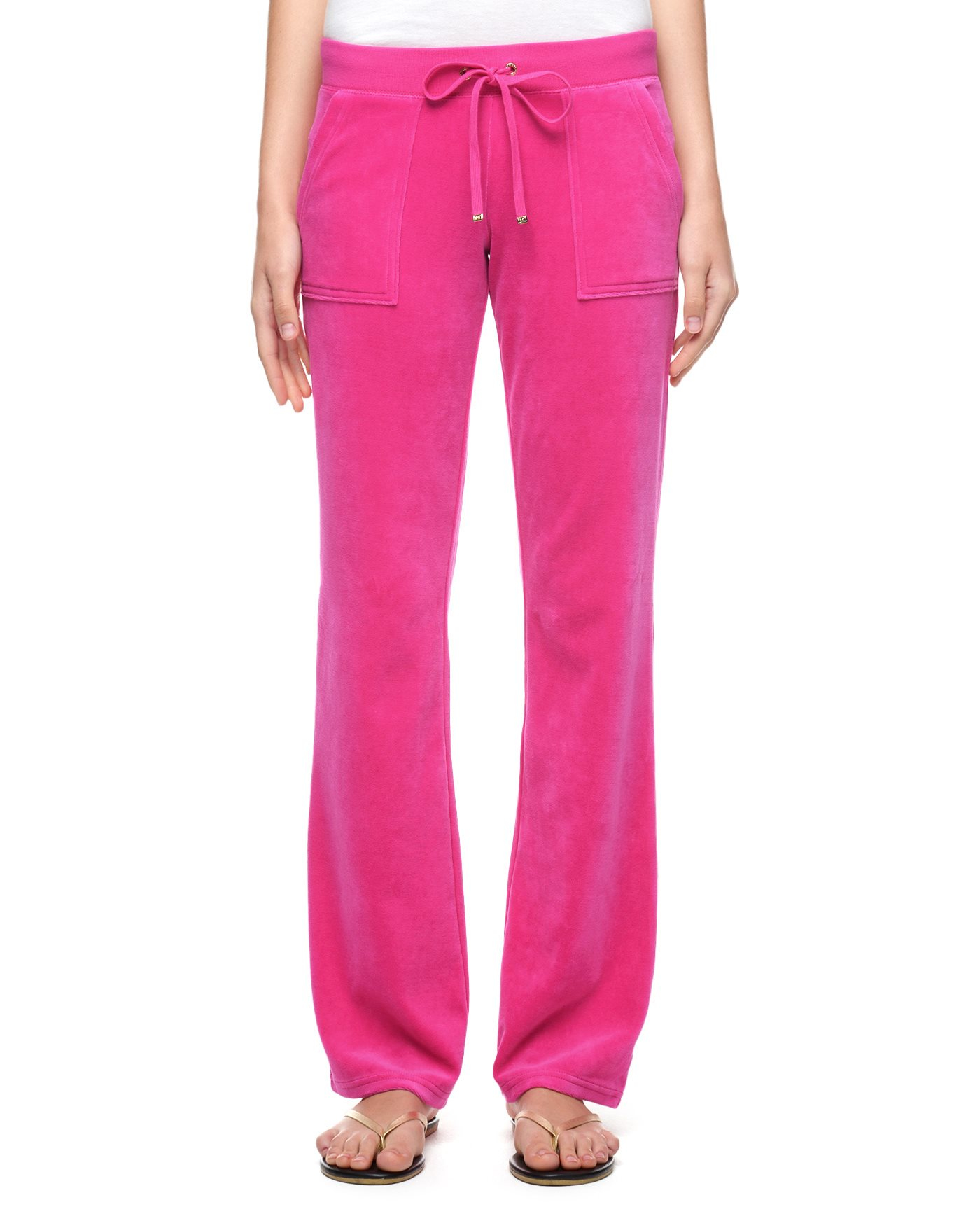 Juicy Couture Bling Bootcut Velour Pant In Pink Sweet Raspberry Lyst 