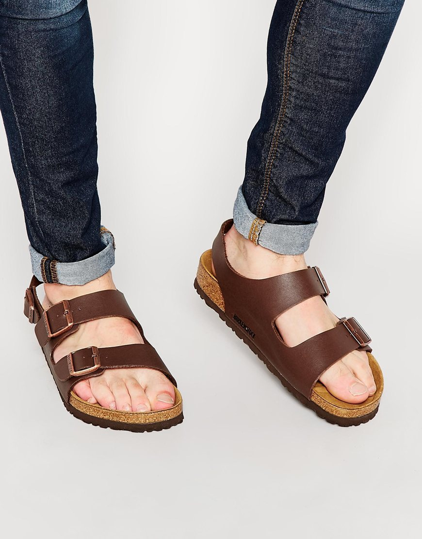 Birkenstock Milano Sandals in Brown | Lyst