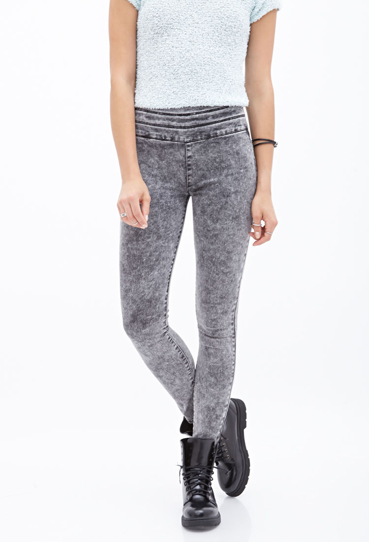 grey jeggings