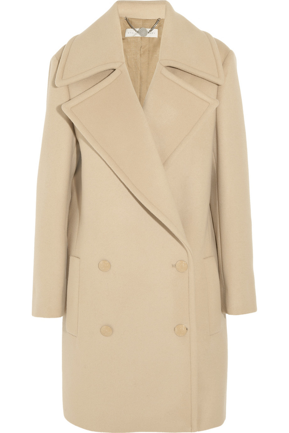 Lyst - Stella Mccartney Fiamma Double-Breasted Brushed-Wool Coat in Brown