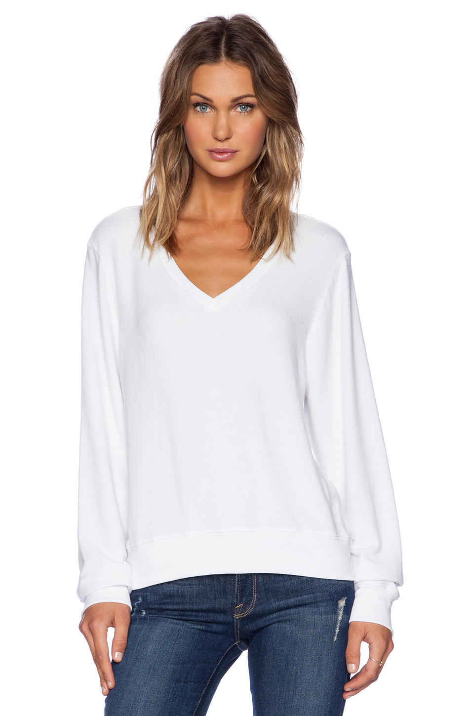 white baggy blouse