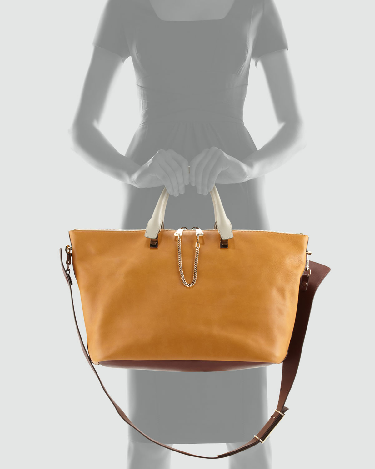 Chlo Baylee Large Shoulder Bag in Brown | Lyst