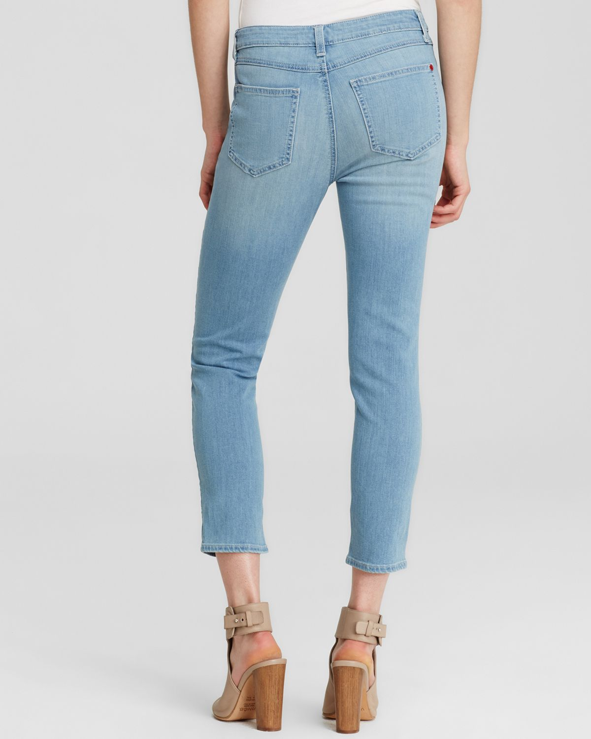 Lyst - Spanx Spanx® Denim Skinny Crop Jeans In Skylight Blue in Blue