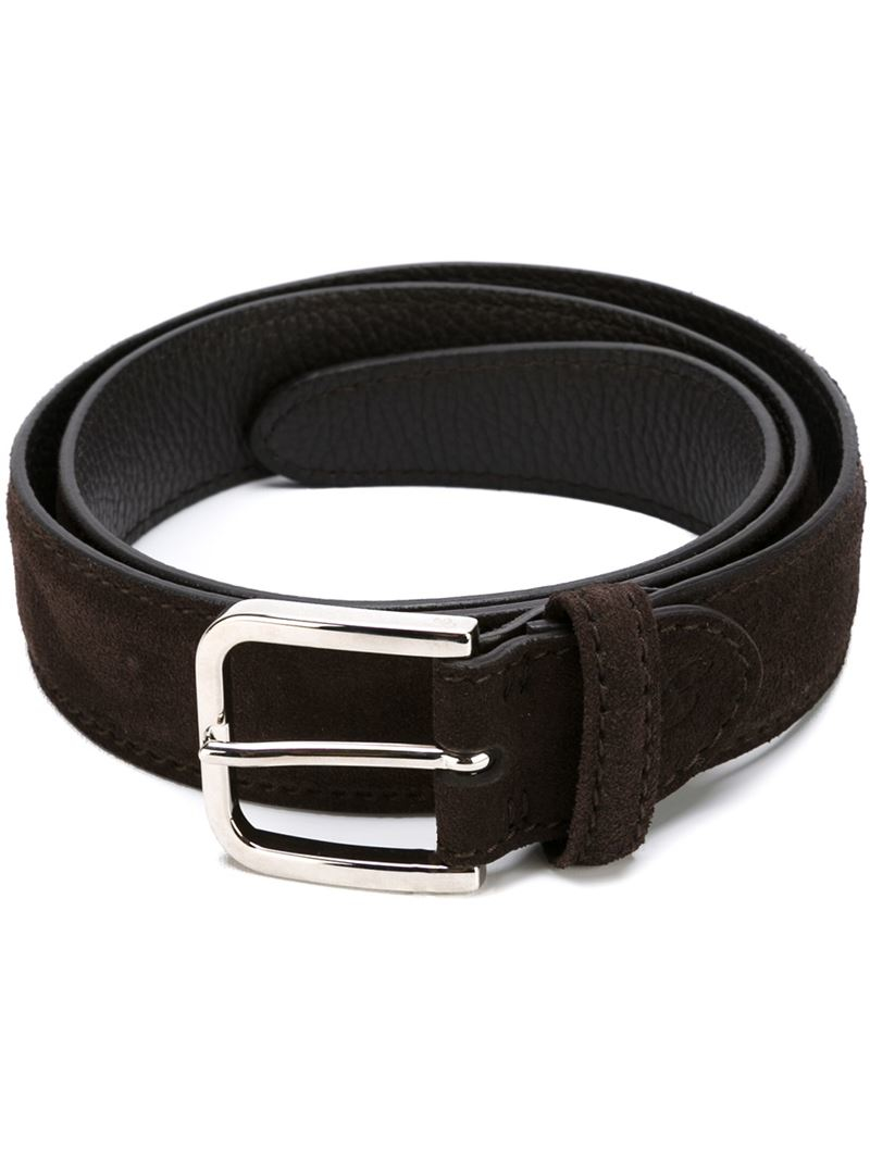 Lyst - Canali Classic Belt in Black for Men