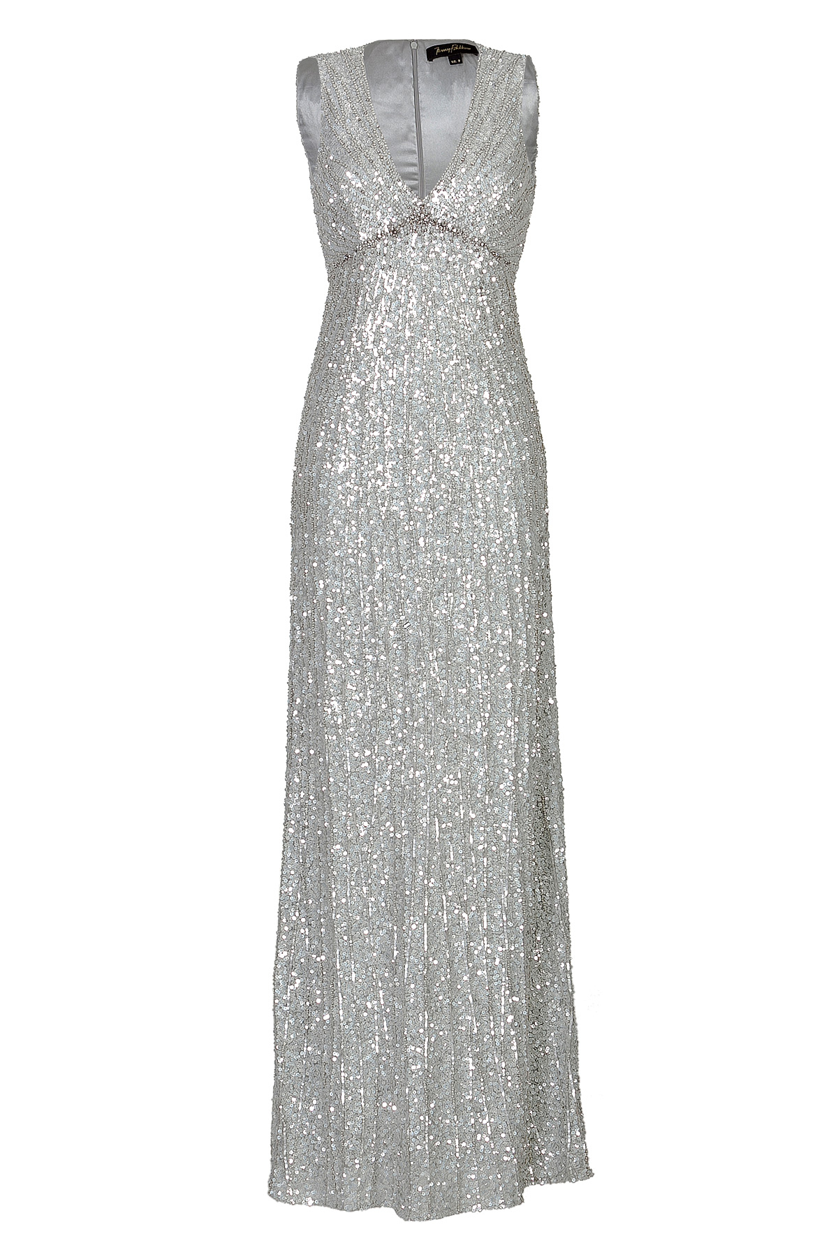 Lyst - Jenny Packham Sequin Embellished Gown in Metallic