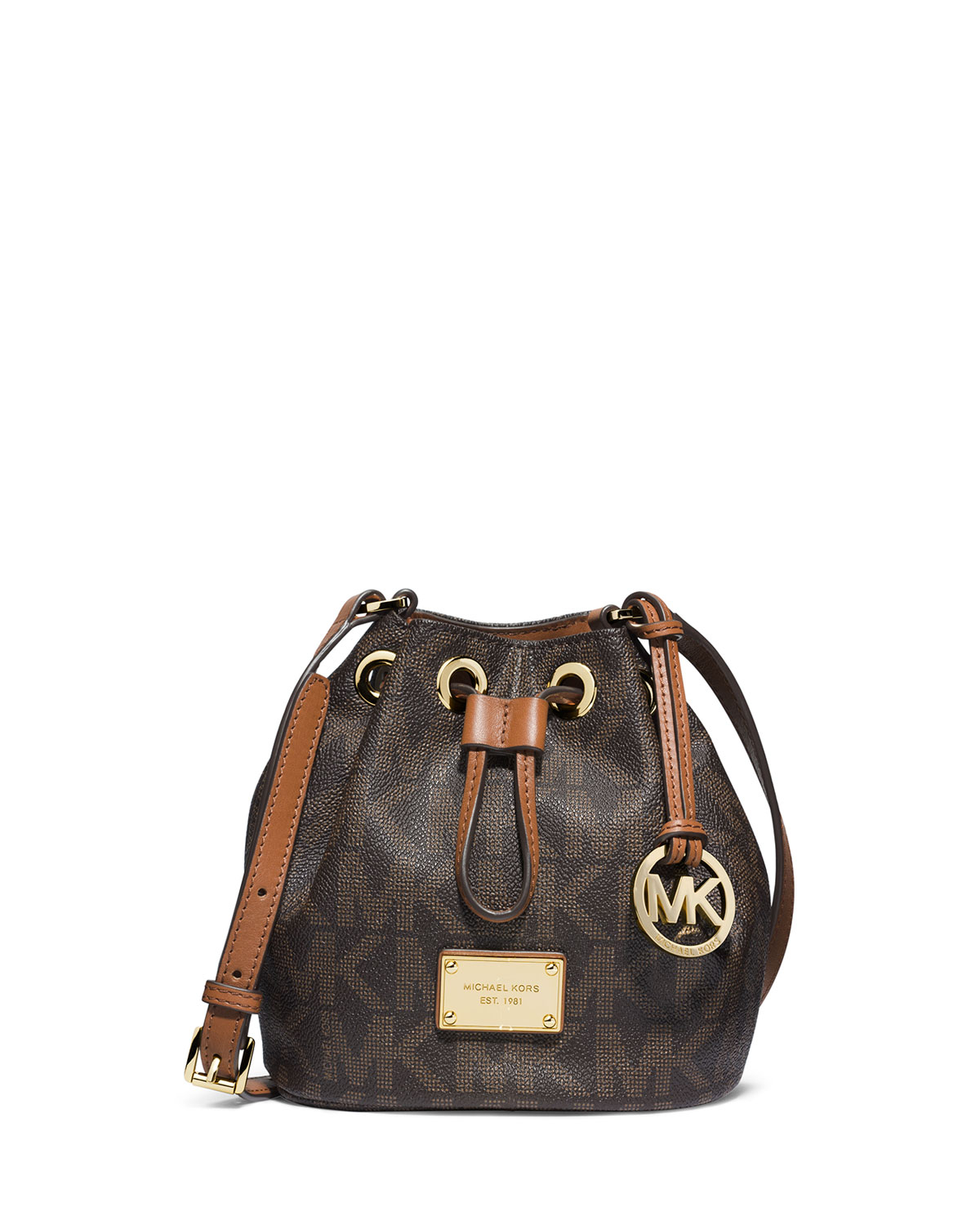 michael kors logo brown