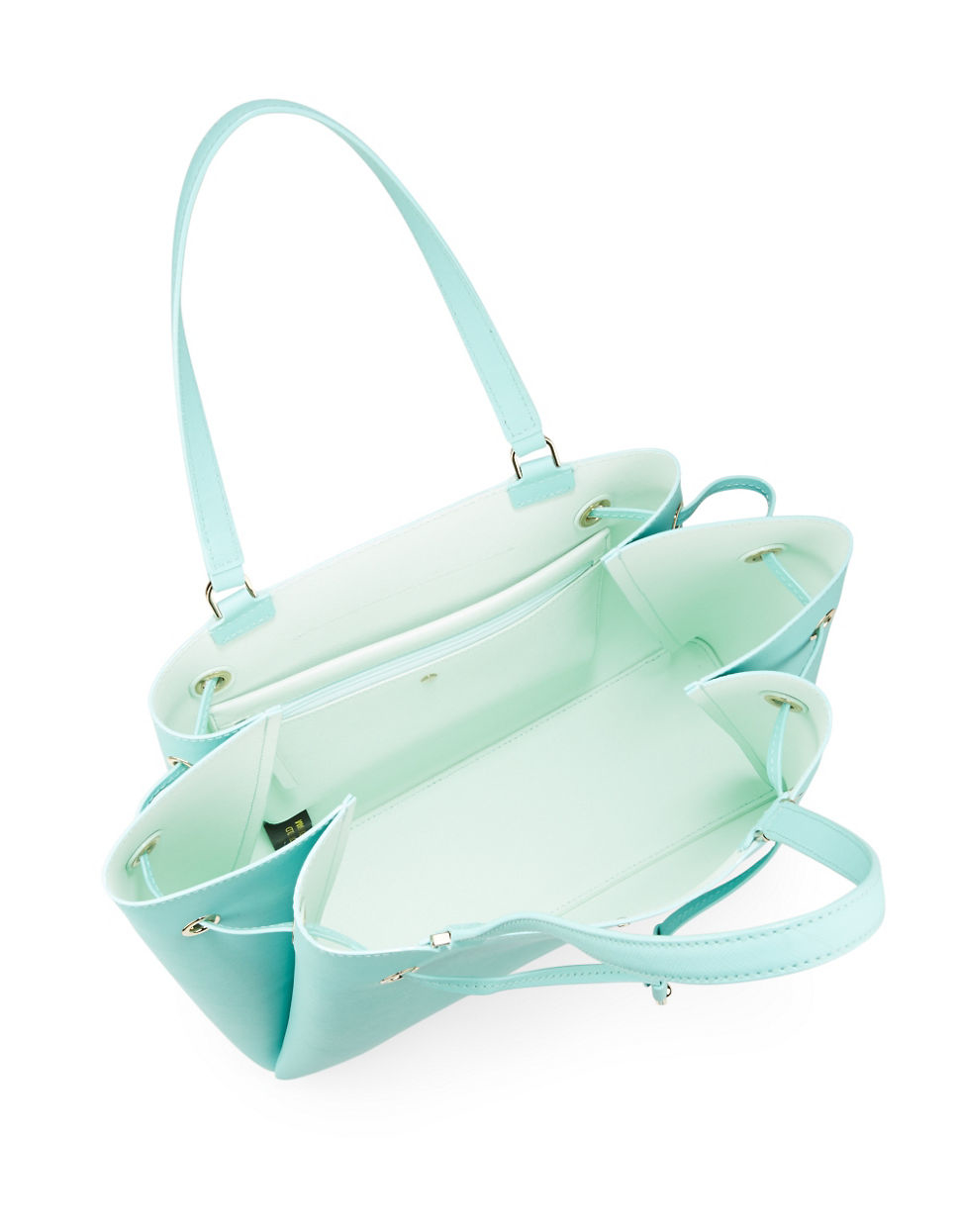 Kate spade Lynnie Leather Drawstring Tote in Blue (Soft Aqua/Mint ...