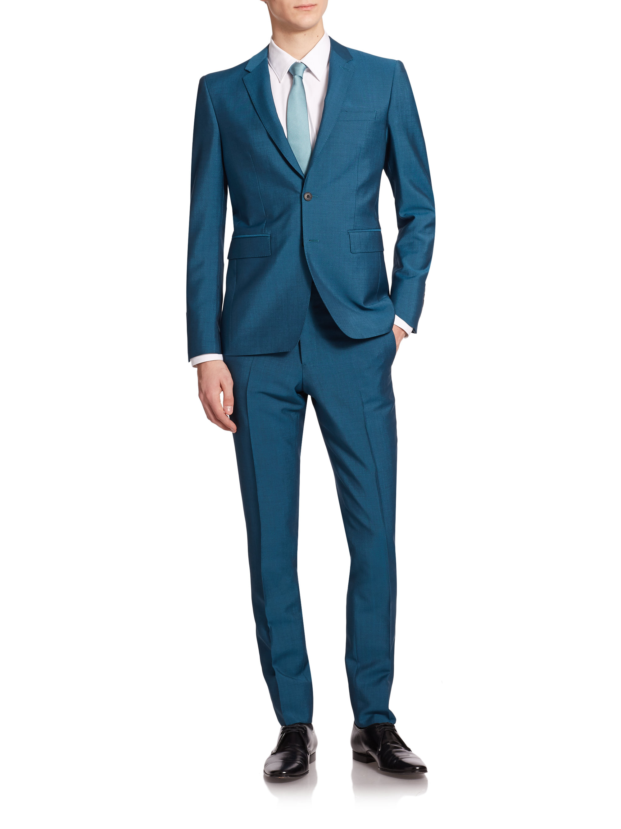 Lyst Burberry Wool And Mohair Suit In Blue For Men