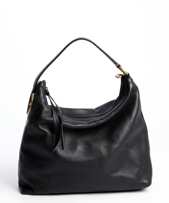 Gucci Black Leather Slouchy Hobo Bag in Black | Lyst