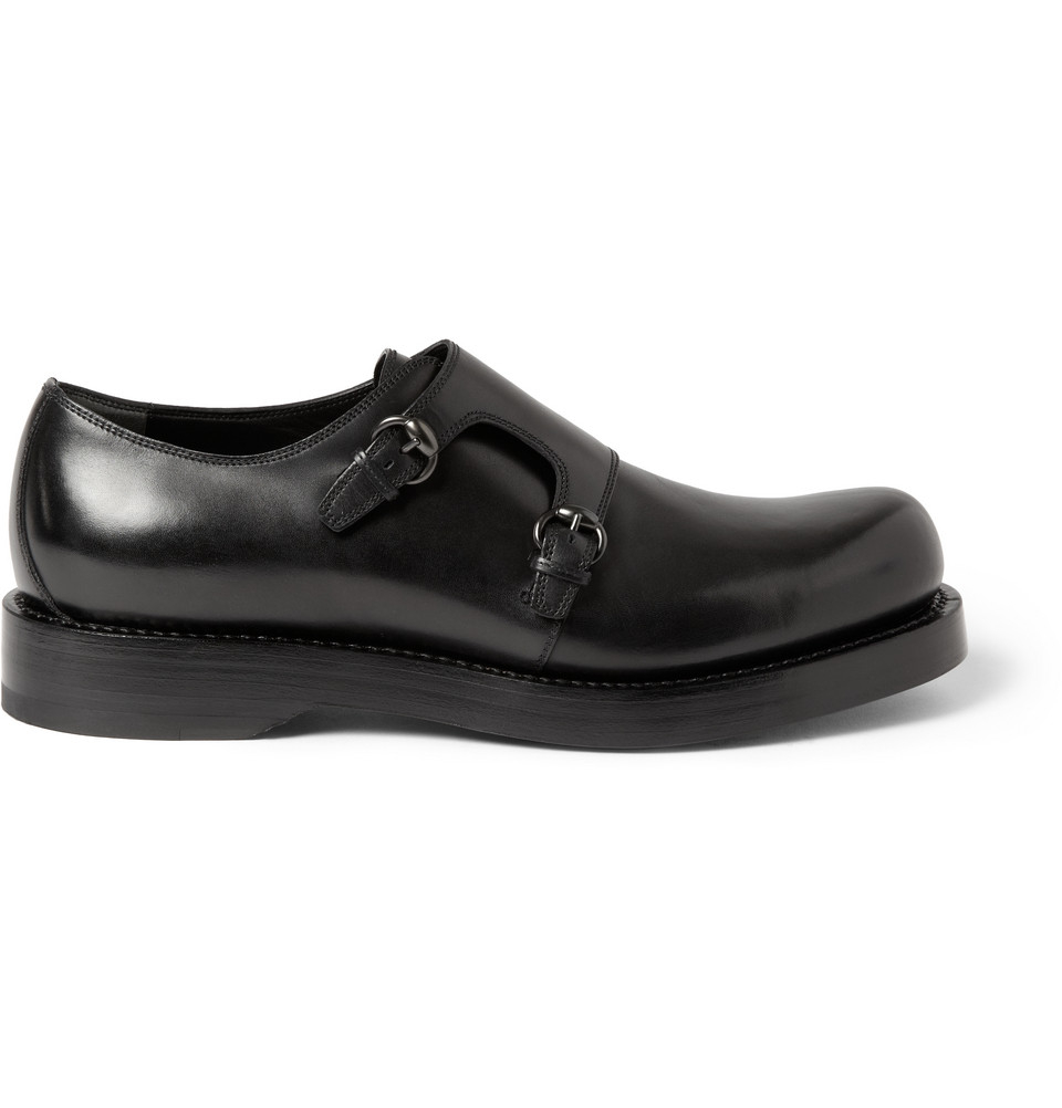 Lyst Gucci Leather Double MonkStrap Shoes in Black for Men