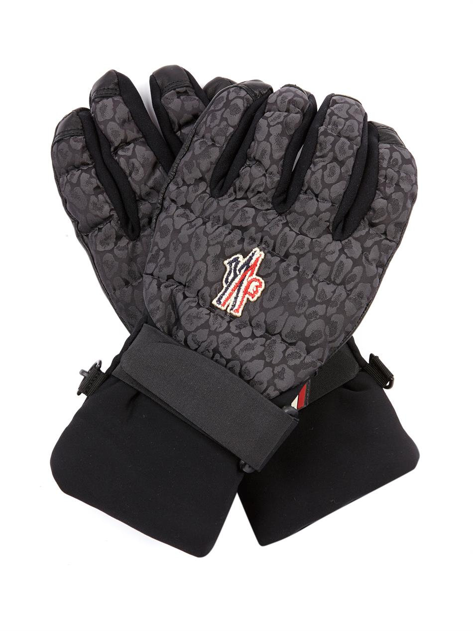 Lyst Moncler grenoble AnimalJacquard Ski Gloves in Gray for Men