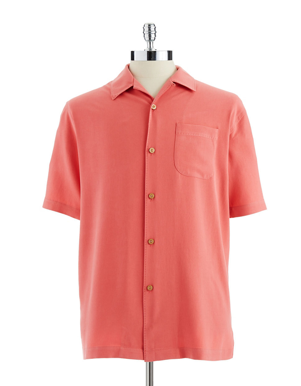Tommy Bahama Catalina Twill Silk Shirt in Red for Men (Shadow Pink) | Lyst