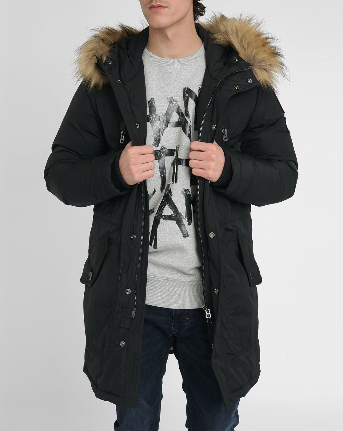 Shop by category Mens Hooded Bomber Parka with Detachable Faux Fur Hood Trim Keeping this secret is one of the ways we keep bringing you top designers and brands at .