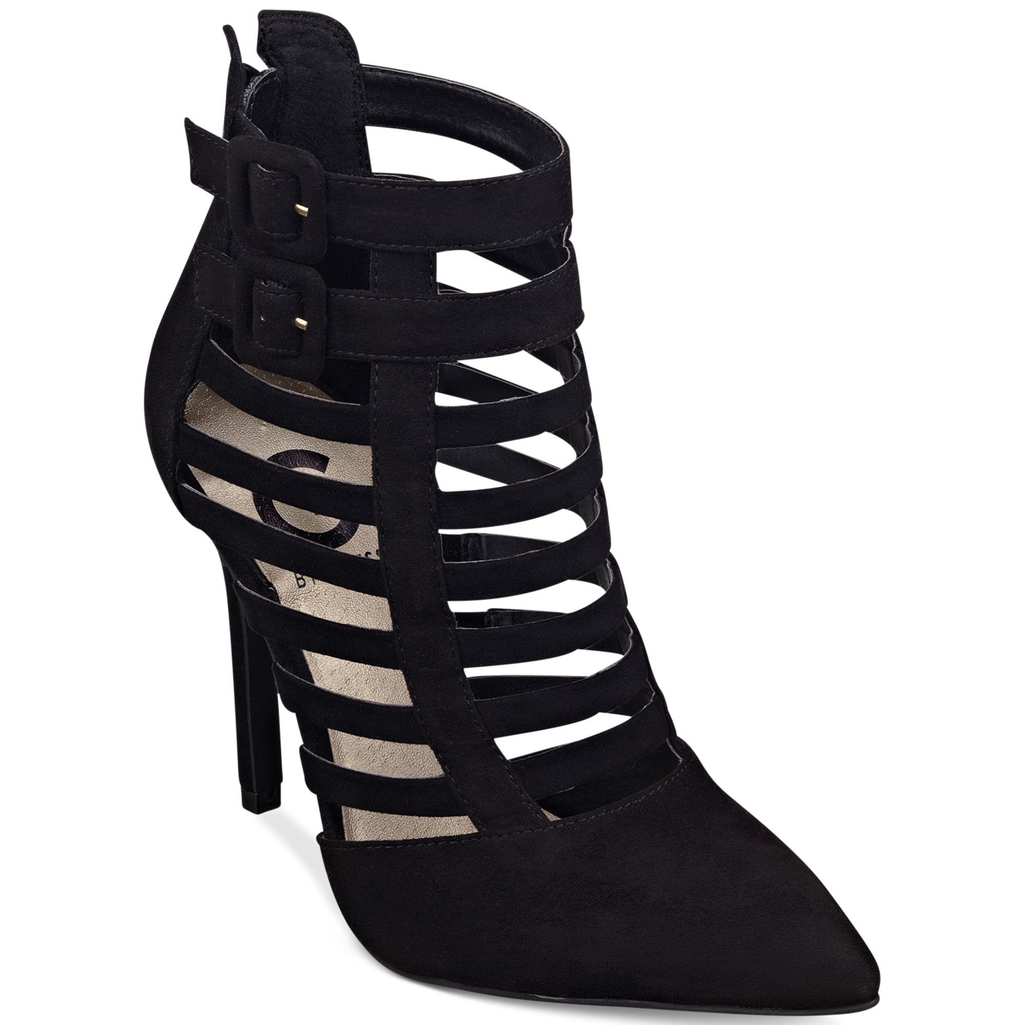 G By Guess Womens Dareful Caged Shooties in Black | Lyst