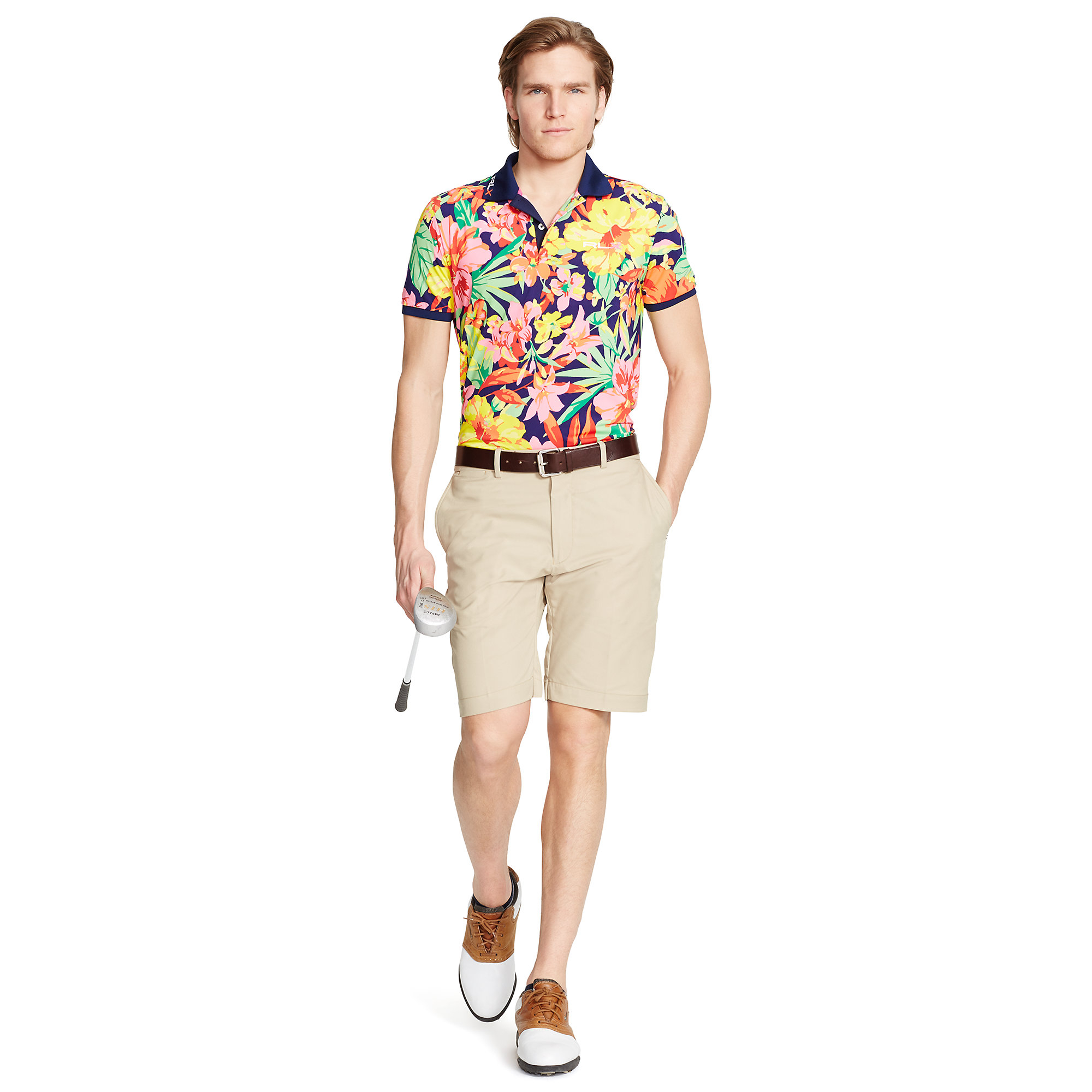 mens floral polo