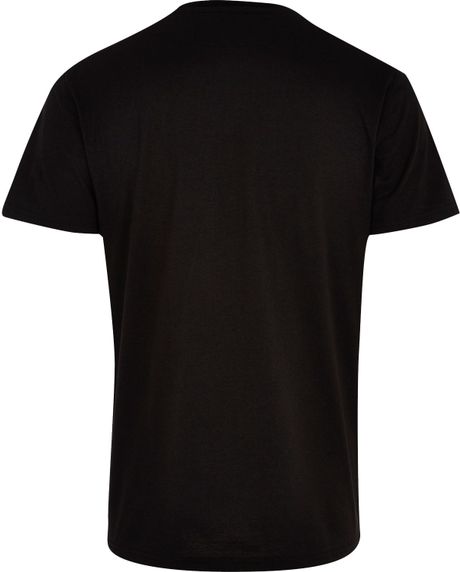 River Island Black 26 Million Foil Front Print T-Shirt in Black for Men ...