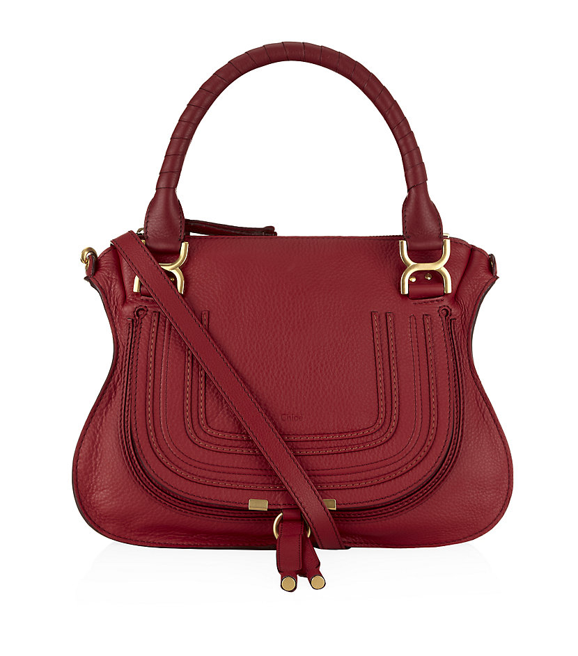 Chloé Medium Marcie Shoulder Bag in Red (Acerola Red) | Lyst