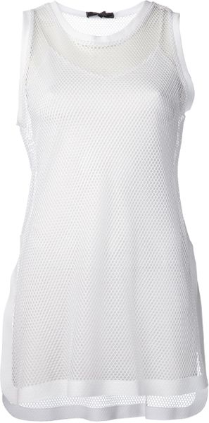 Robert Rodriguez Mesh Tank Top in White | Lyst