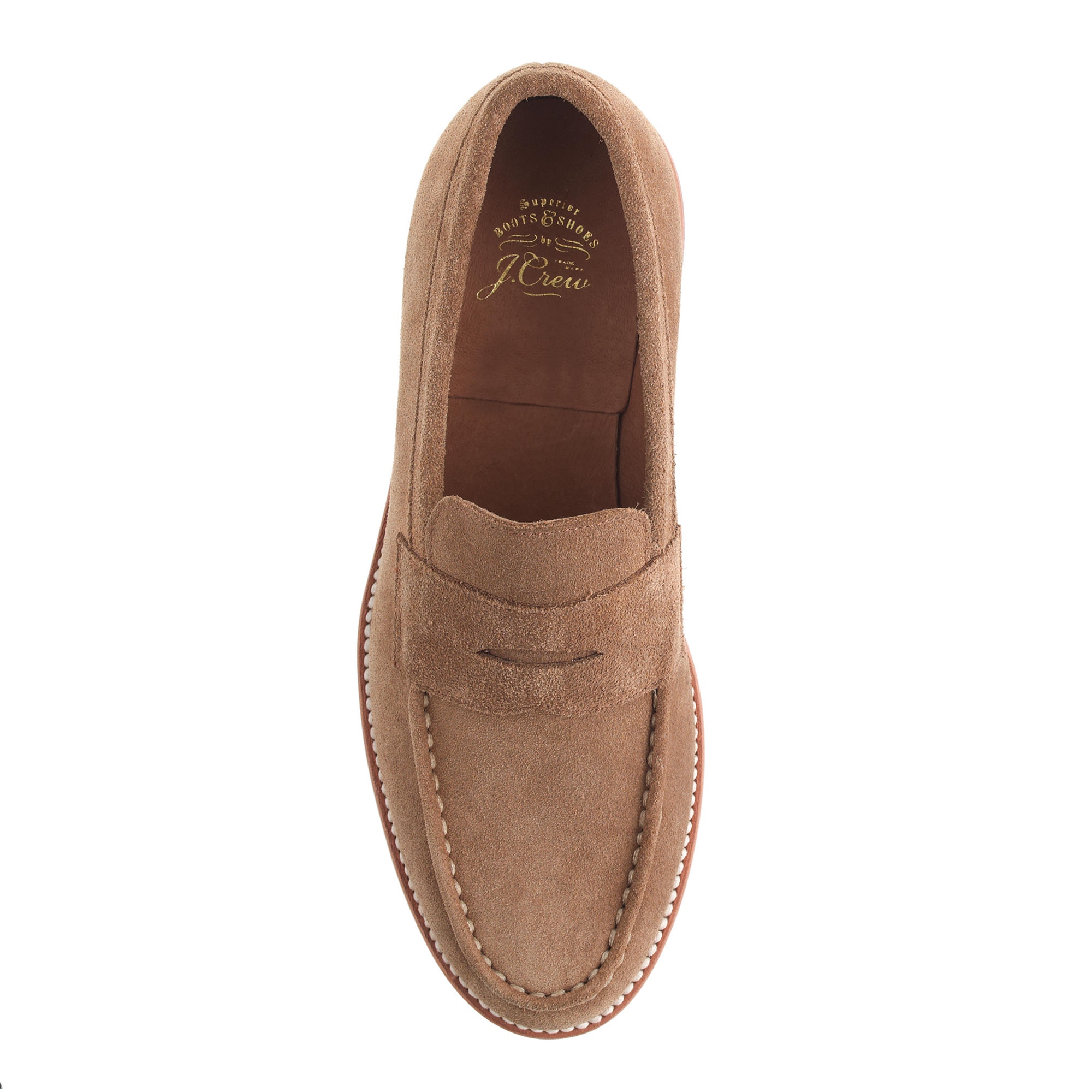 J.crew Kenton Suede Penny Loafers in Brown for Men (sahara) - Save 3%