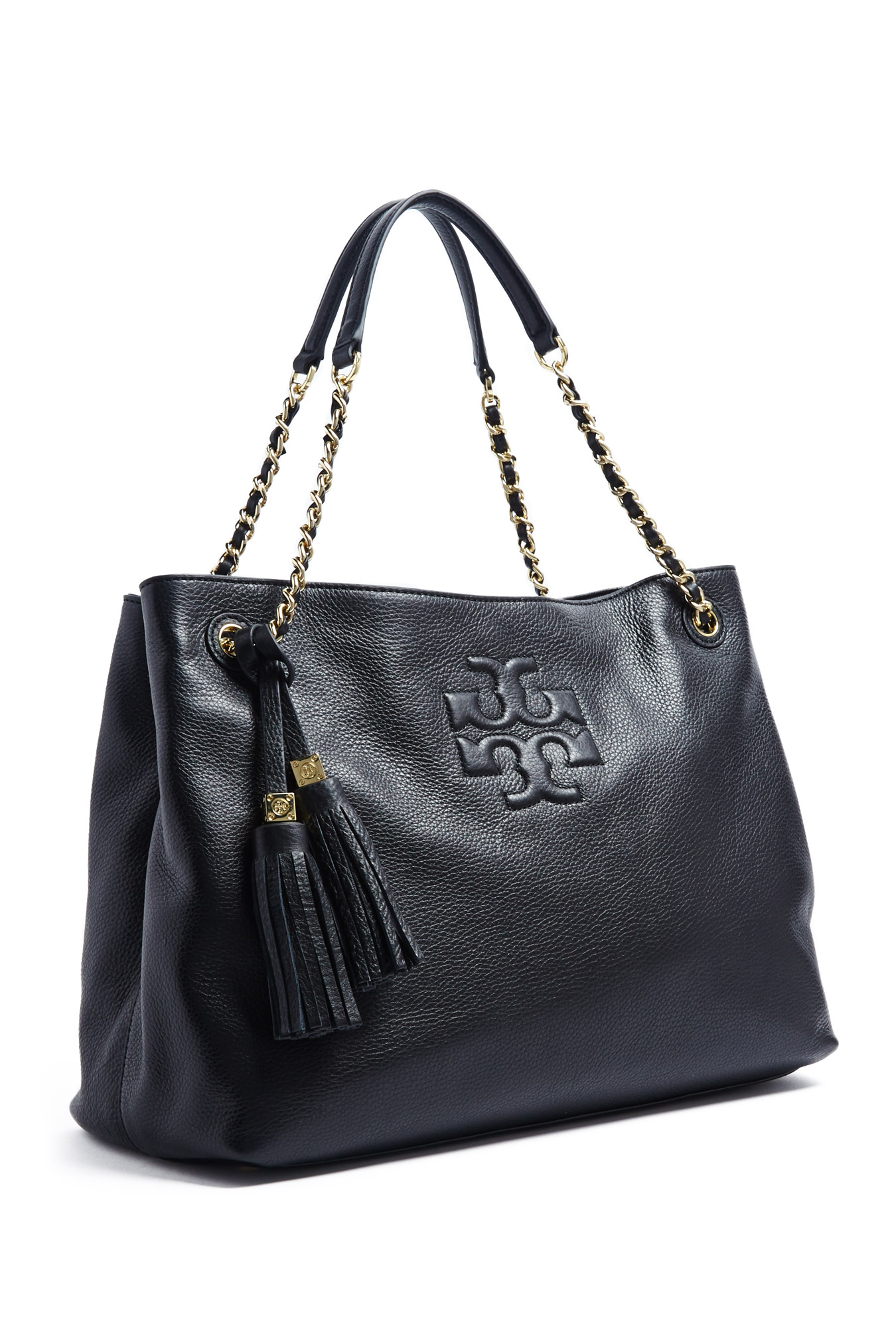 Tory Burch Thae Chain Shoulder Slouchy Tote in Gold | Lyst