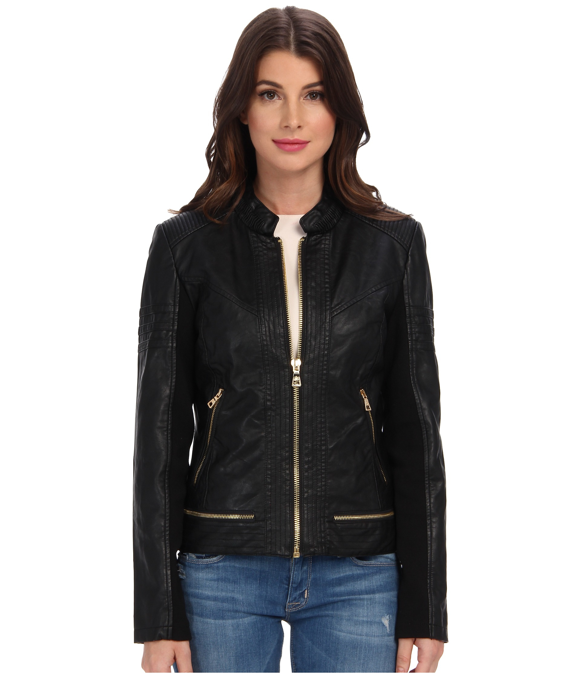 Sam Edelman Elise Faux Leather Jacket In Black Lyst Gallery