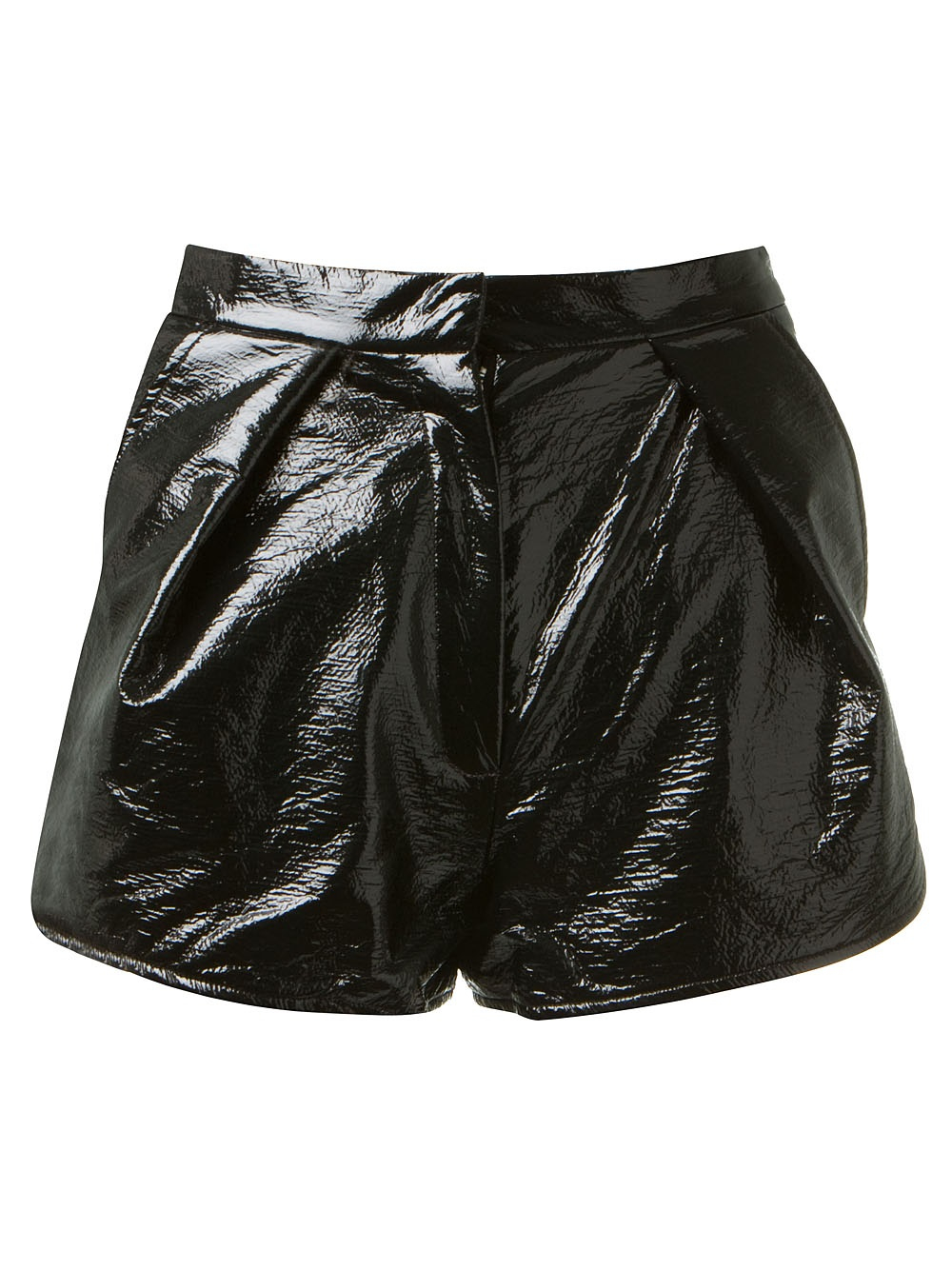 black vinyl shorts