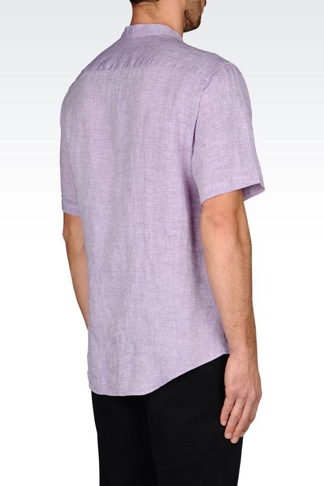 mens purple linen shirt