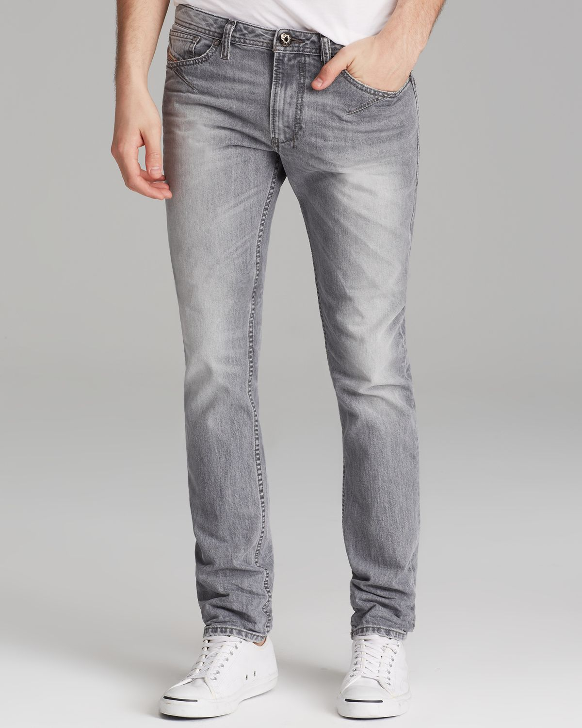 Lyst Diesel Jeans Shioner Slim Fit In Grey In Gray For Men