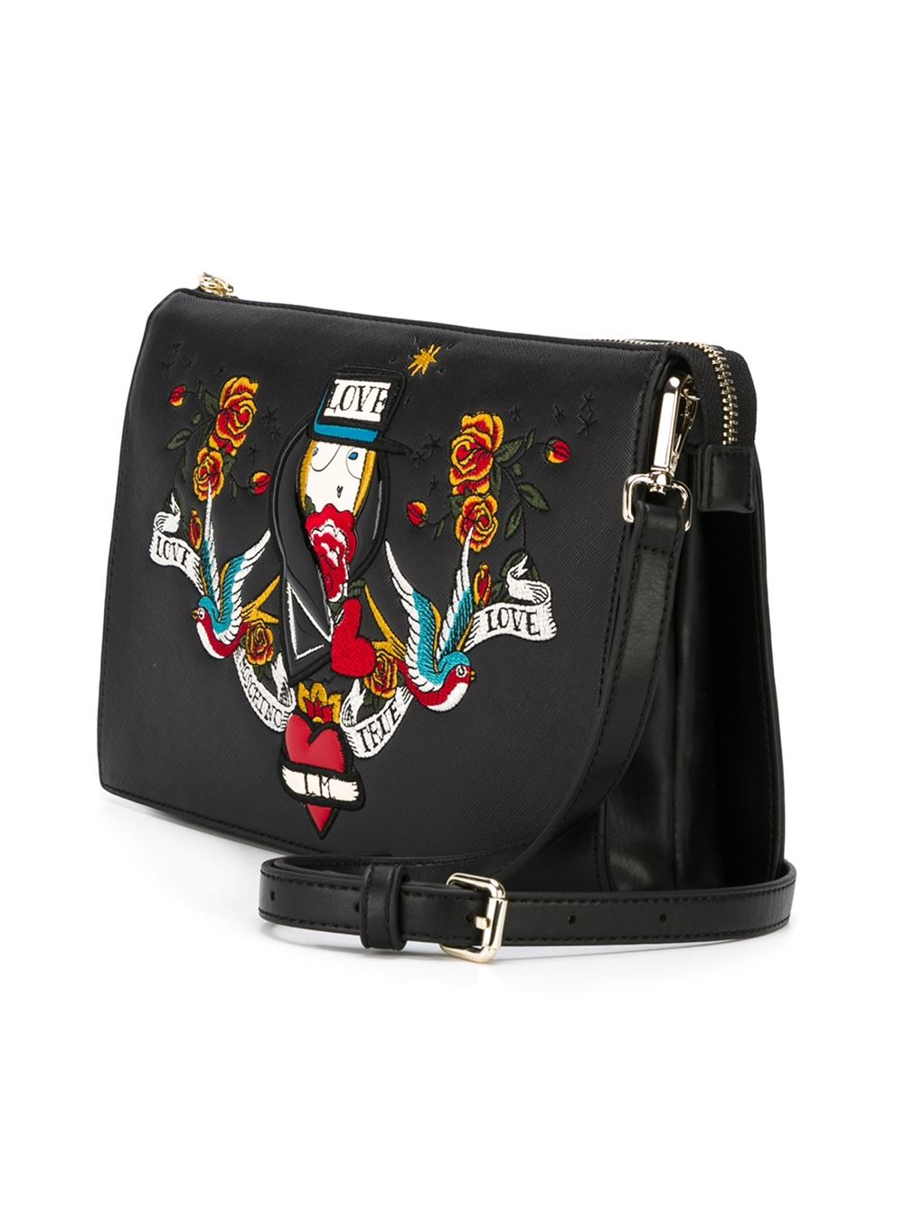 Love moschino Embroidered Tattoo Bag in Black Lyst