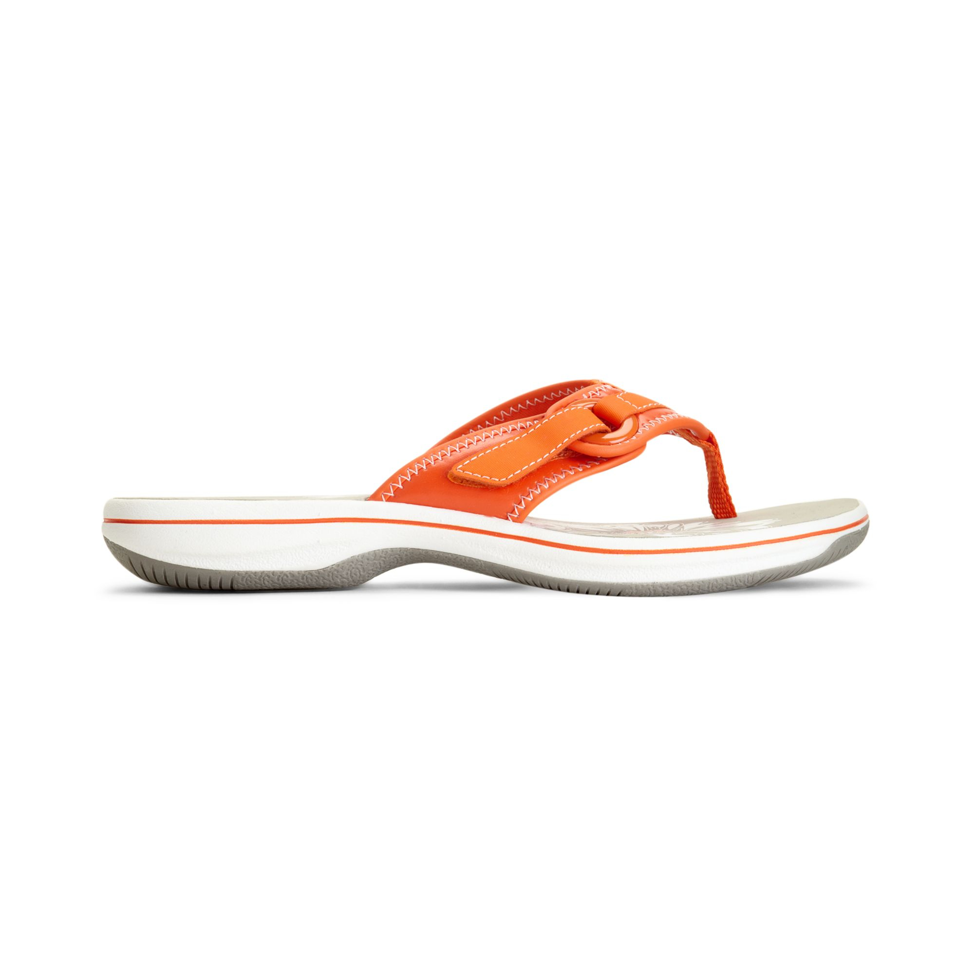 ladies orange flip flops