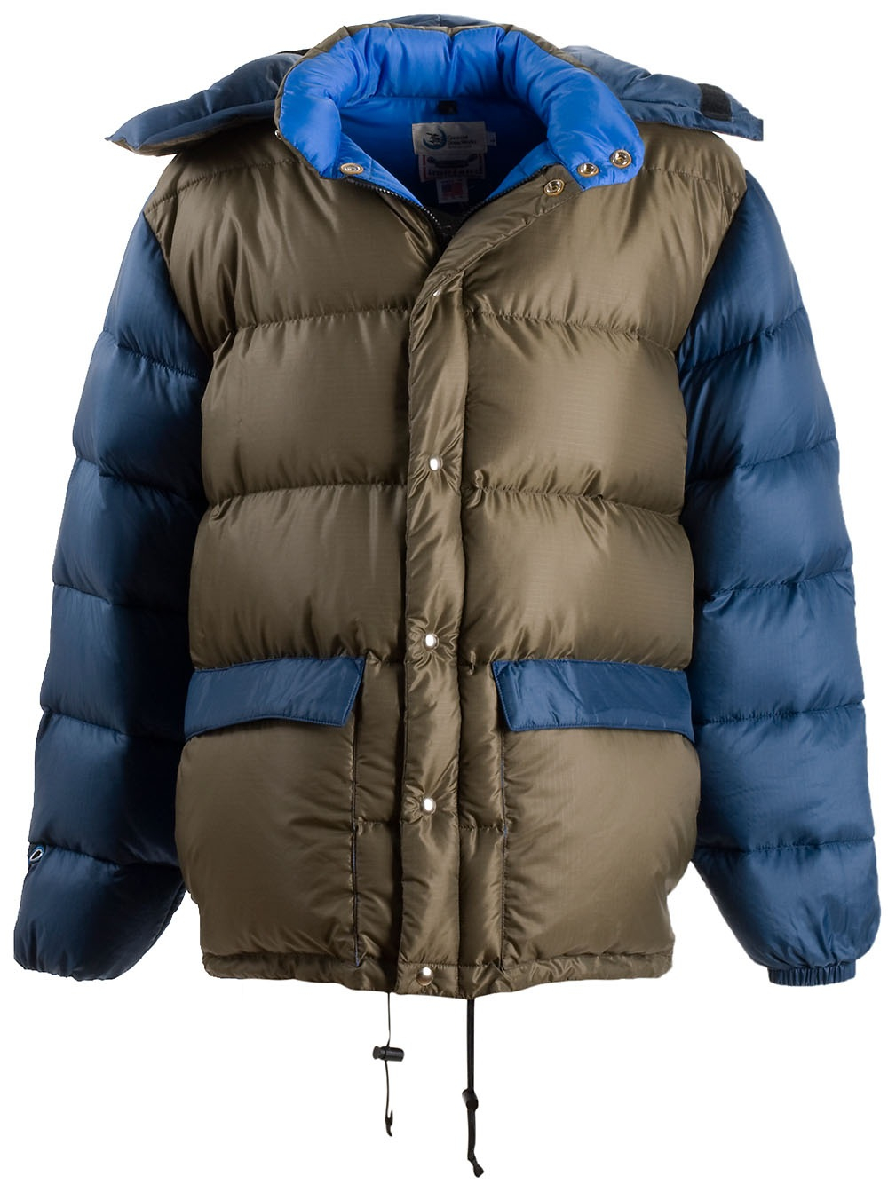 Limoland Brown and Blue Puffa Jacket in Brown for Men | Lyst