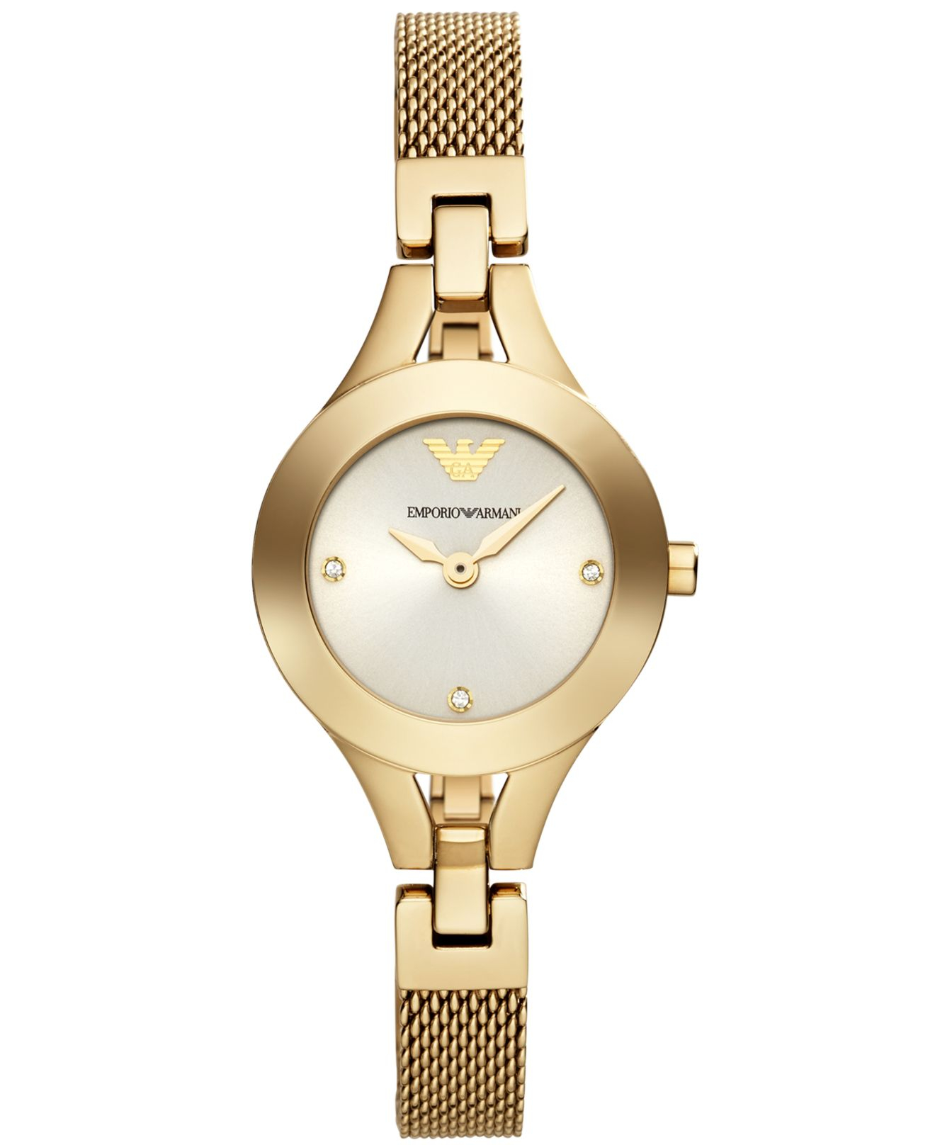 armani gold watch womens