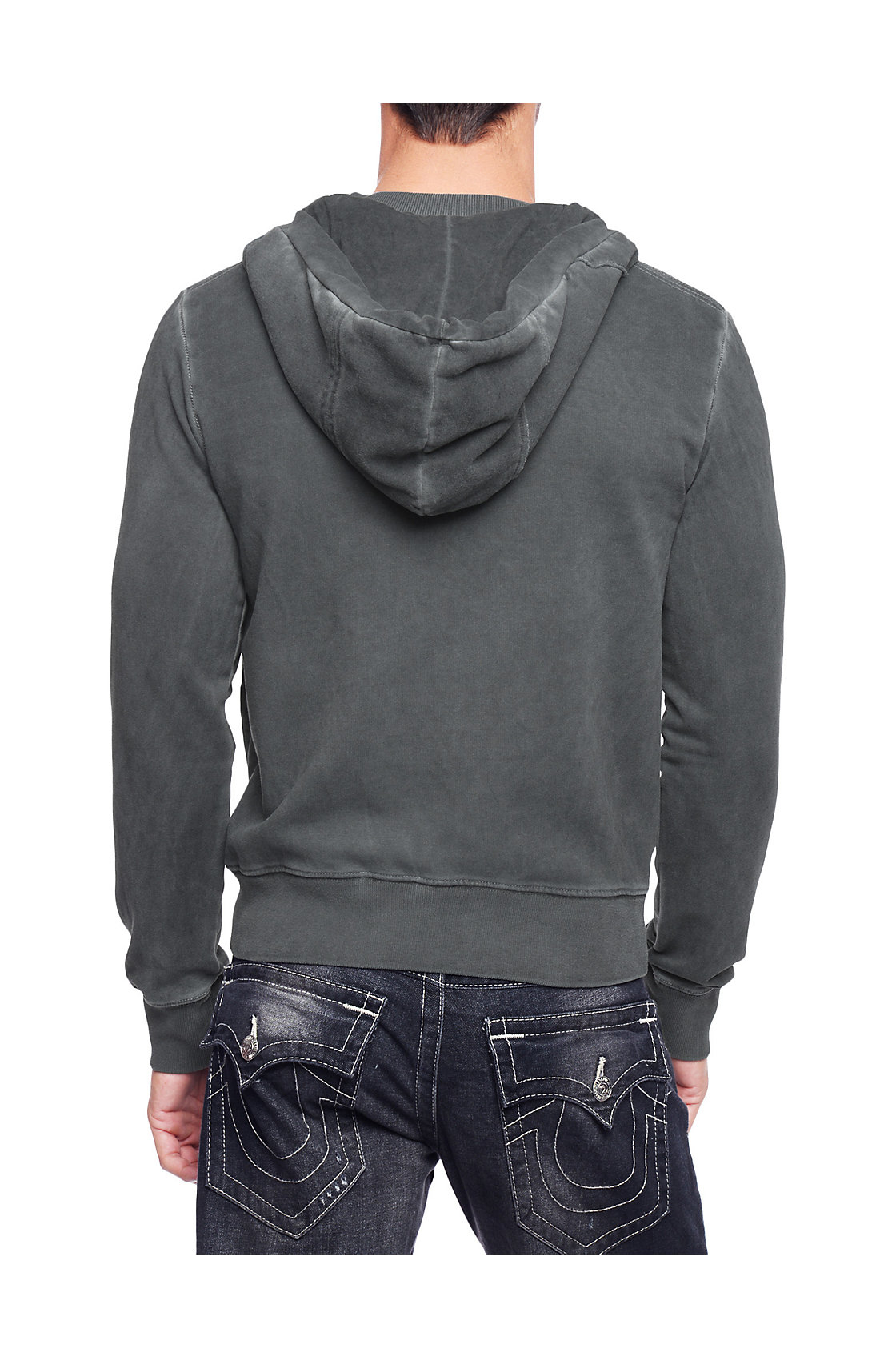 true religion black hoodie men