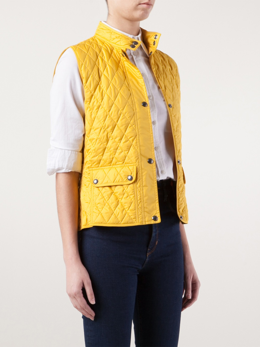 Belstaff Quilted Weskit Vest in Yellow Lyst