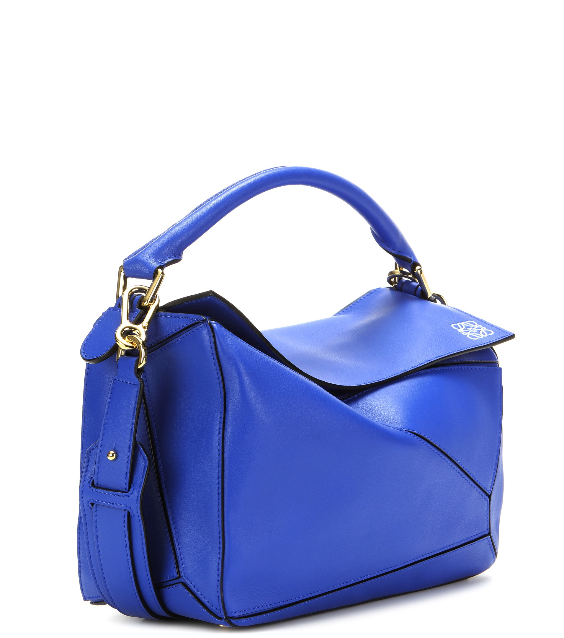 Loewe Puzzle Leather Shoulder Bag in Blue | Lyst