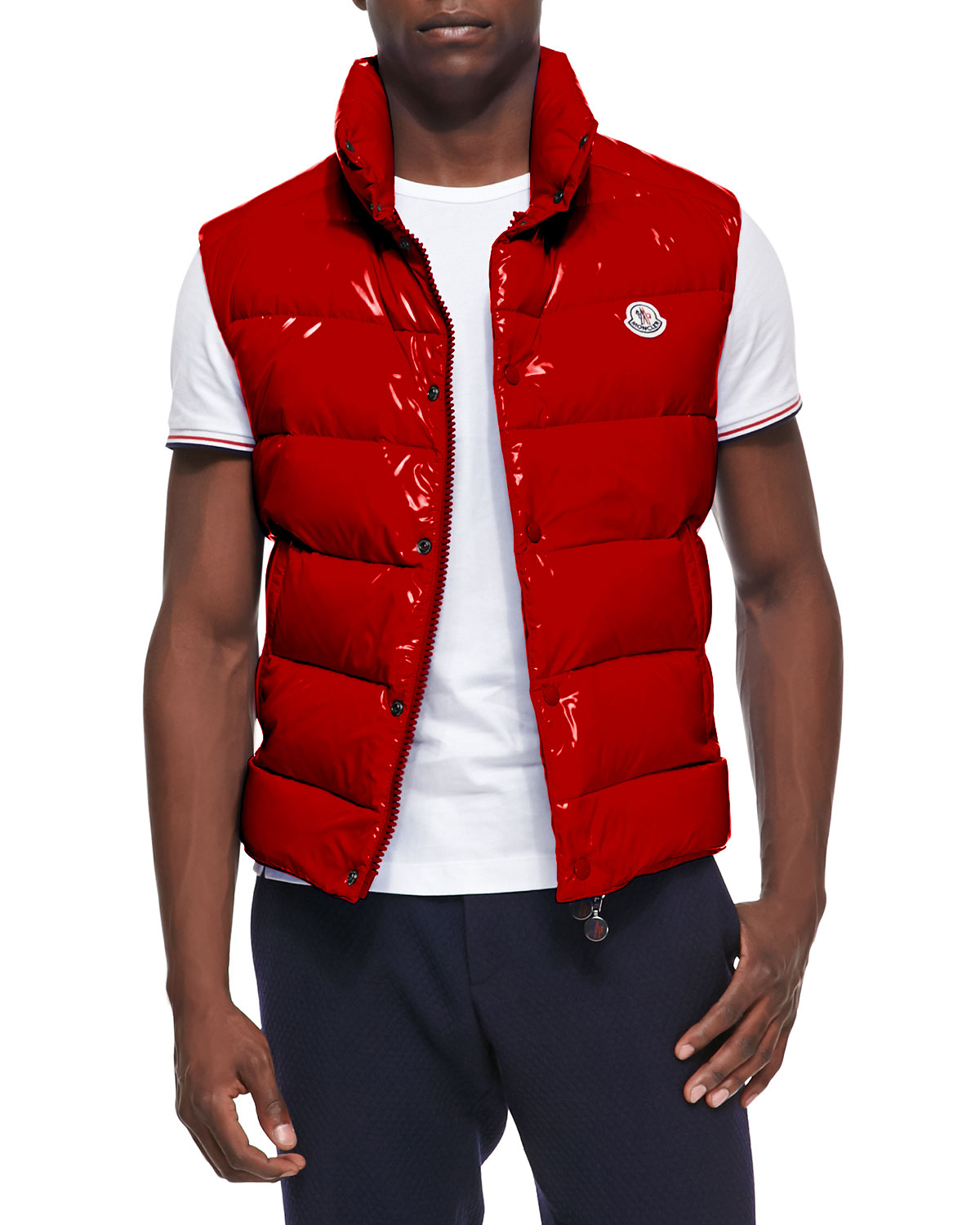 red moncler vest mens