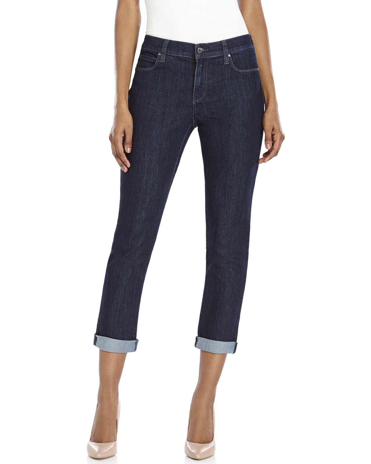 Dkny Soho Skinny Roll Cuff Jeans in Blue | Lyst