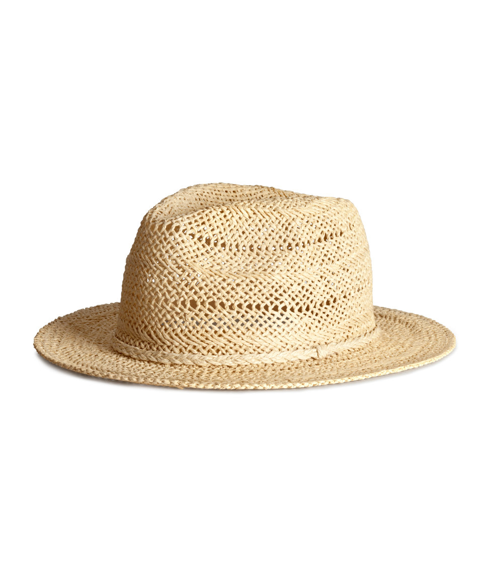 H&m Straw Hat in Brown | Lyst