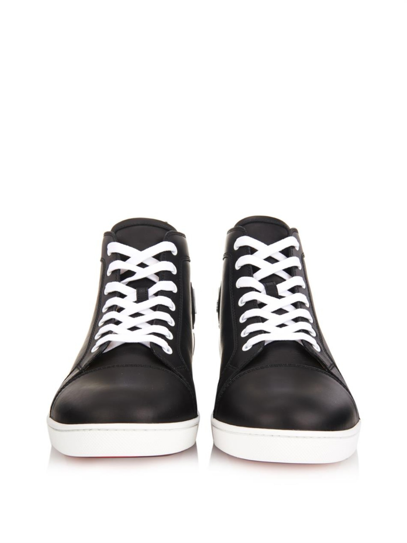 christian louboutin bip bip men\u0026#39;s flat White Leather | cosmetics ...  