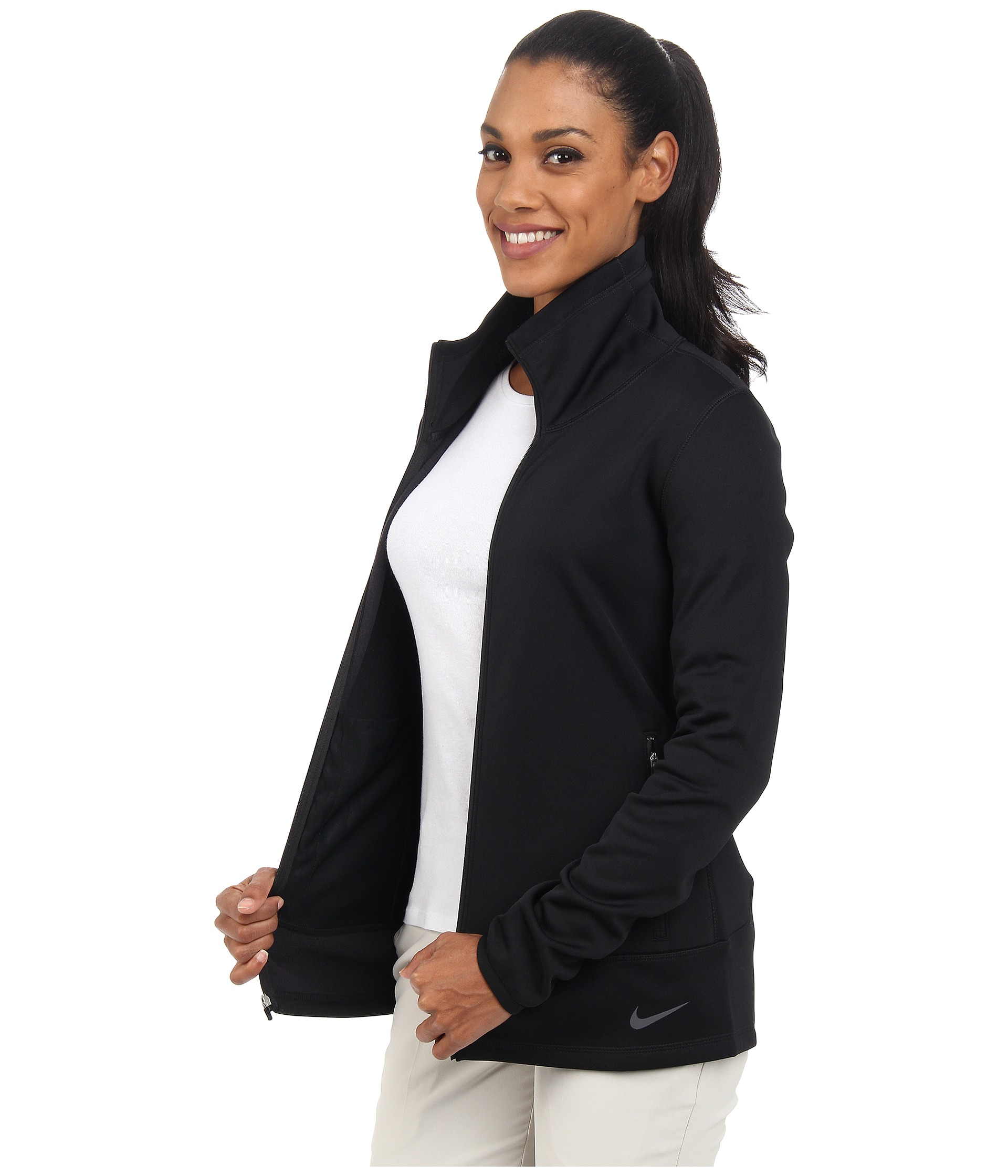 Nike Thermal Full Zip Jacket in Black Lyst