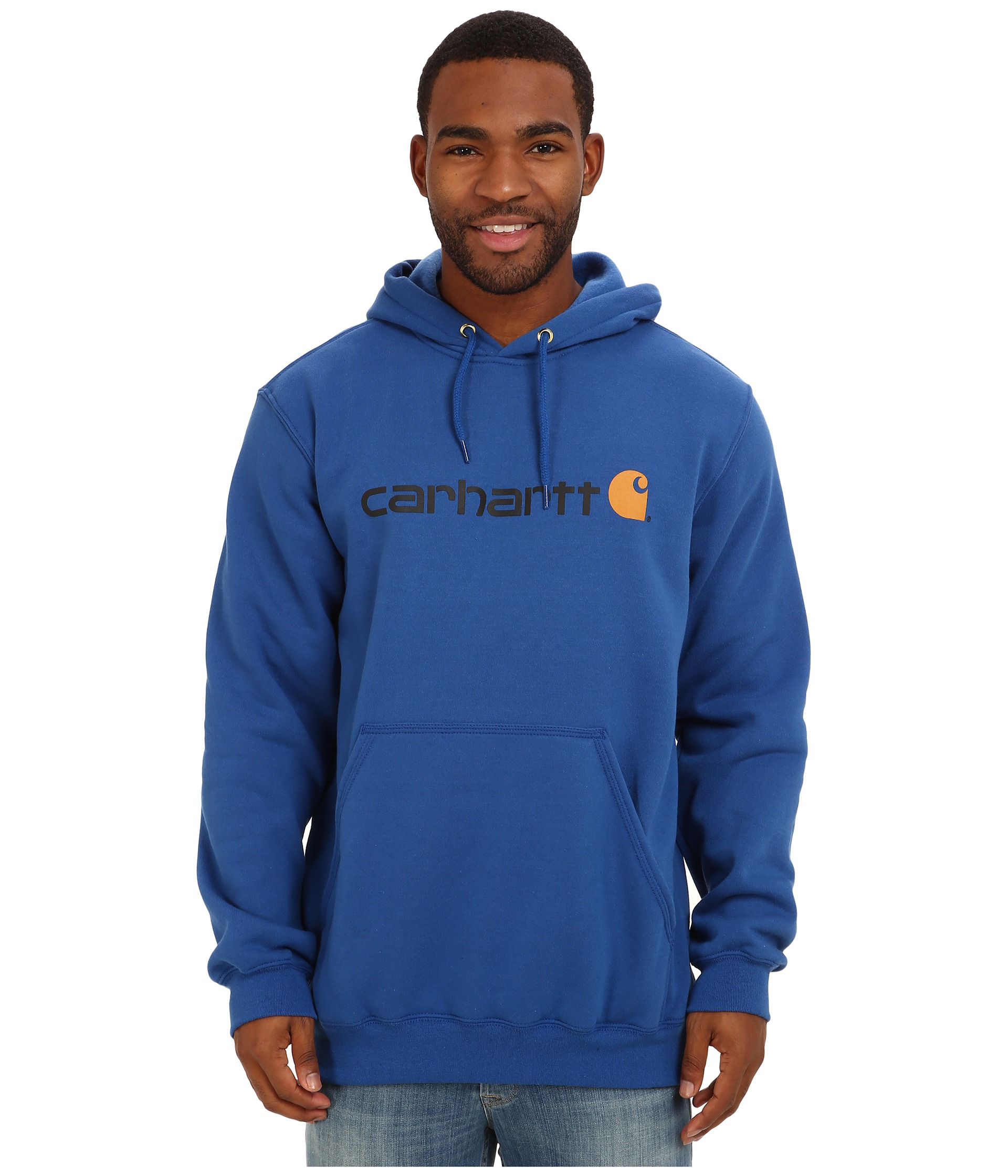 Lyst - Carhartt Signature Logo Midweight Sweatshirt in Blue for Men