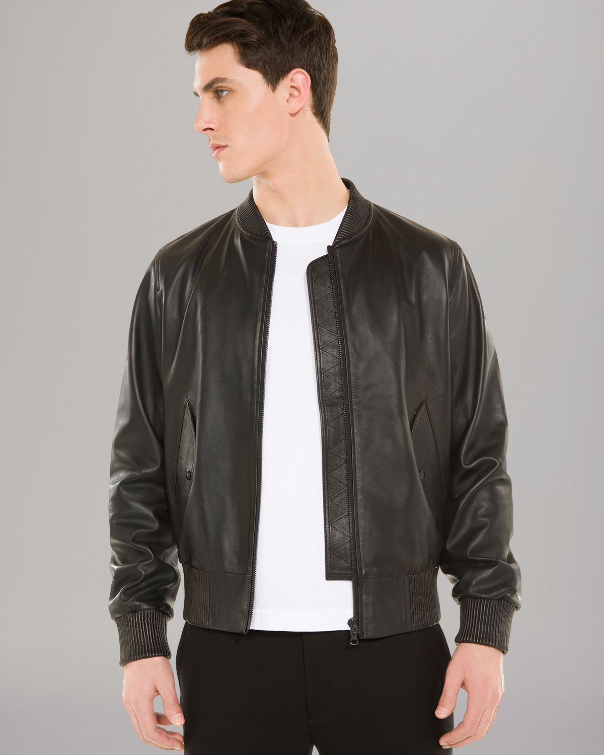 Lyst Sandro Silvertone Jacket In Black For Men Gallery