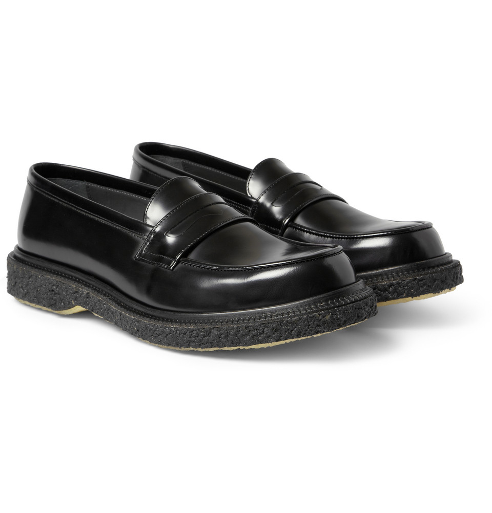 Lyst - Adieu Type 5 Crepe-Sole Leather Penny Loafers in Black for Men