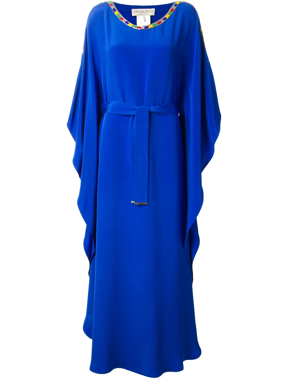 Emilio Pucci Beaded Kaftanstyle Gown in Blue | Lyst