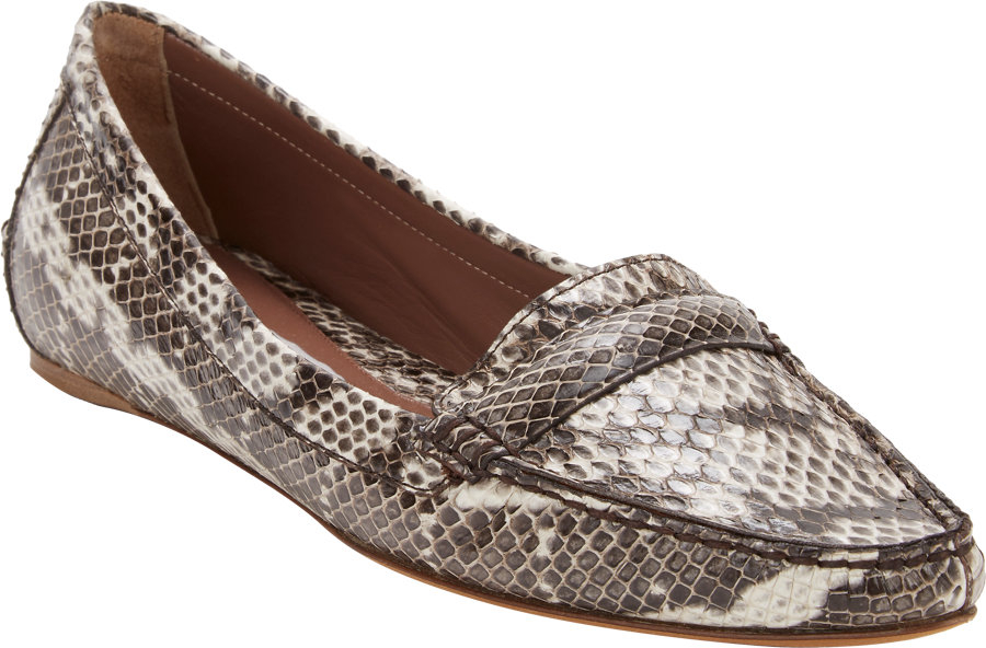 womens snake skin loafers