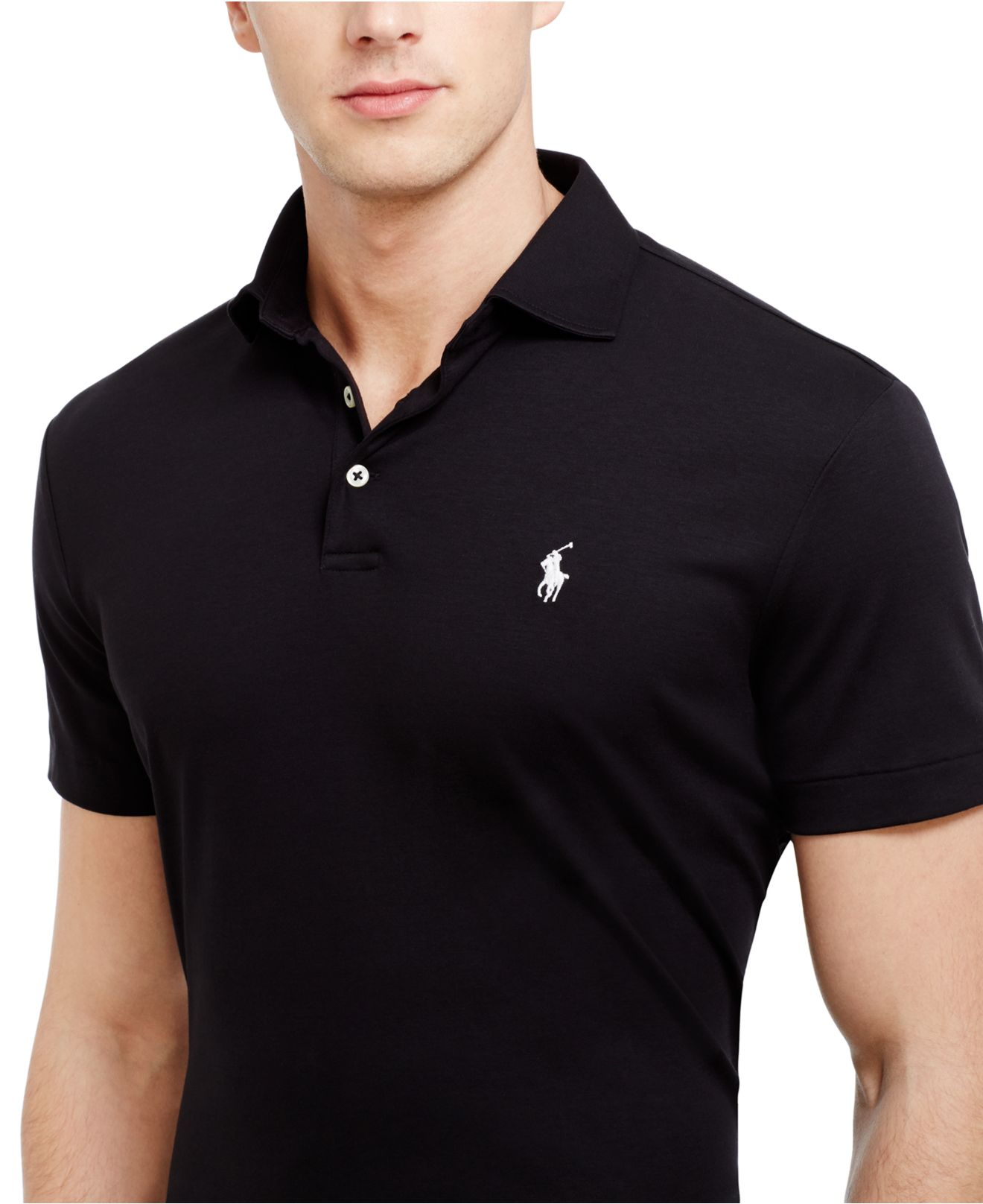 Lyst - Polo Ralph Lauren Men's Pima Cotton Soft-touch Polo in Black ... Gallery