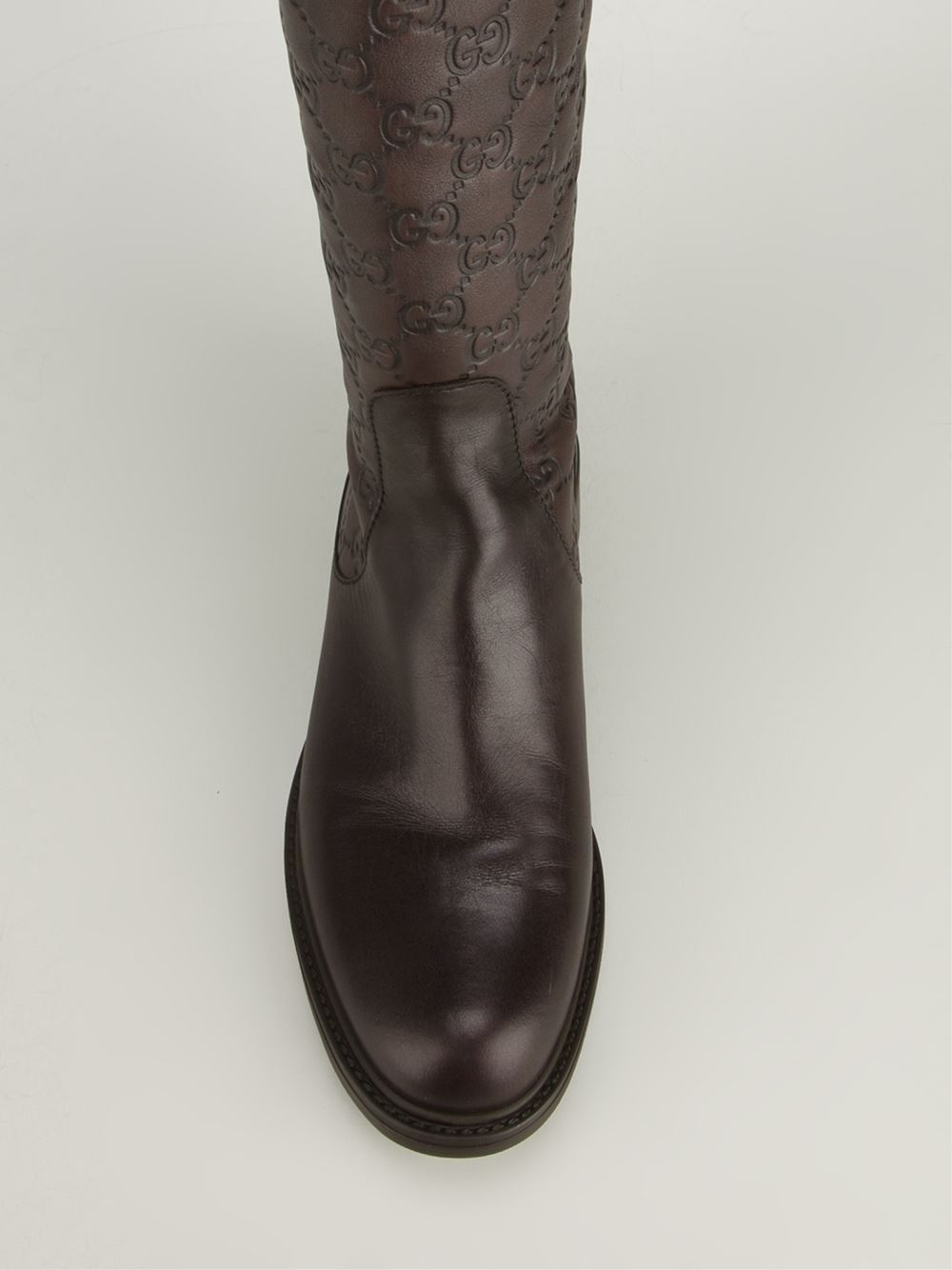 brown gucci boots women's