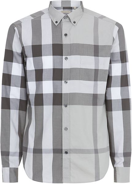 Burberry Brit Giant Check Shirt in Gray for Men (grey) | Lyst
