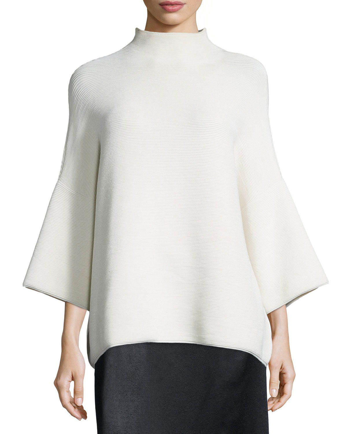 The row Argena Funnel-neck Knit Sweater in White | Lyst