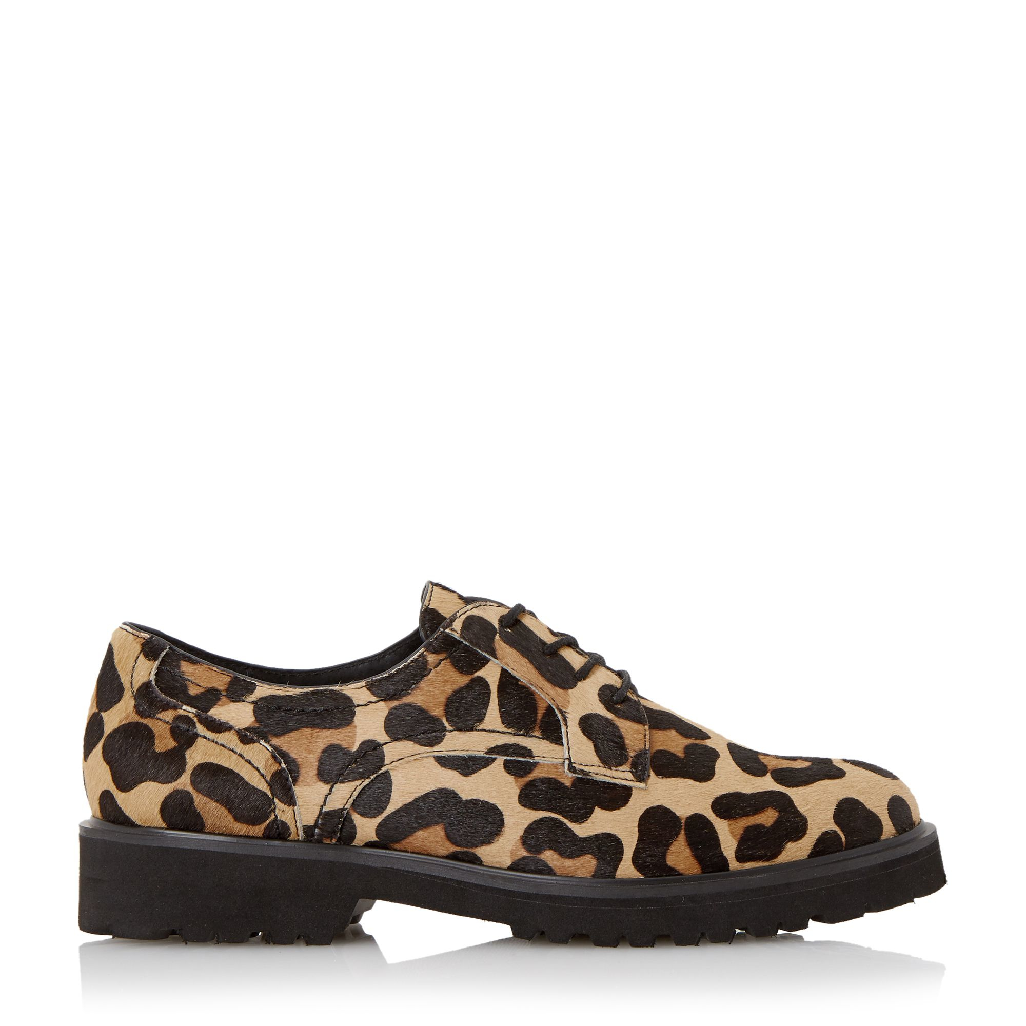 dune wide fit leopard print shoes